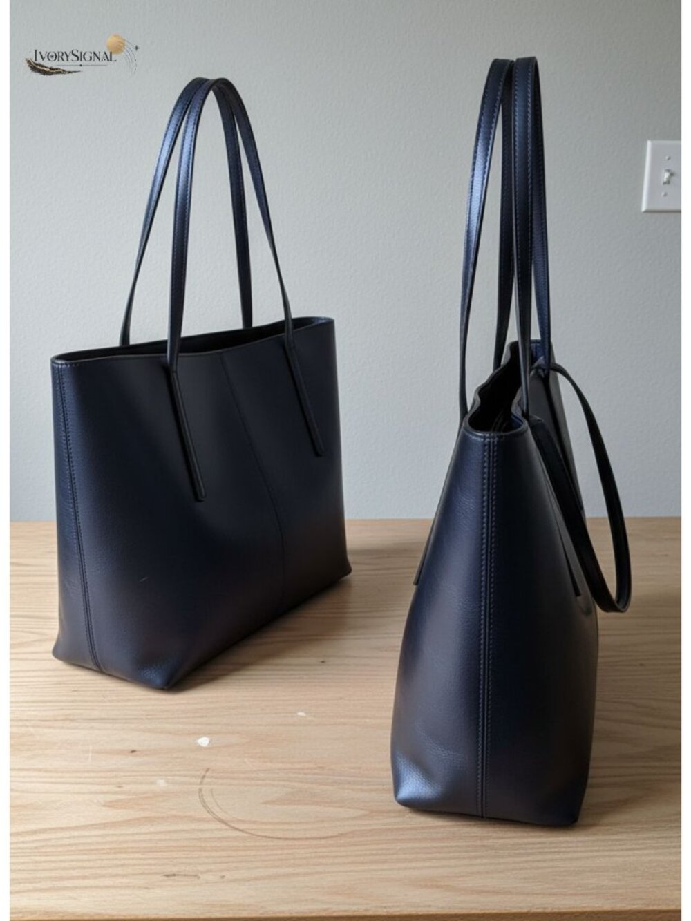 Genuine Leather Tote Shoulder Bag Large Soft Fits 14" Laptop
